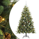 Albero di Natale artificiale pieghevole con coni Verde 180 cm