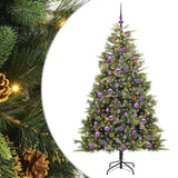 Albero di Natale artificiale pieghevole con coni Verde 180 cm