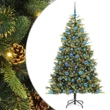 Albero di Natale artificiale pieghevole con coni Verde 180 cm