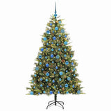 Albero di Natale artificiale pieghevole con coni Verde 180 cm