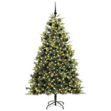 Albero di Natale artificiale pieghevole con coni Verde 240 cm