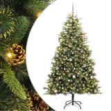 Albero di Natale artificiale pieghevole con coni Verde 240 cm