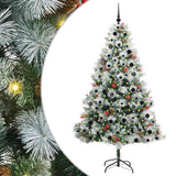 Albero di Natale artificiale Verde e bianco 210 cm