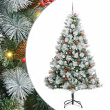 Albero di Natale artificiale Verde e bianco 210 cm