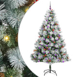 Albero di Natale artificiale Verde e bianco 210 cm