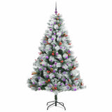 Albero di Natale artificiale Verde e bianco 210 cm