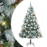 Albero di Natale artificiale Verde e bianco 210 cm
