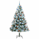 Albero di Natale artificiale Verde e bianco 210 cm