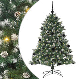 Albero di Natale artificiale con 150 LED Verde 150 cm