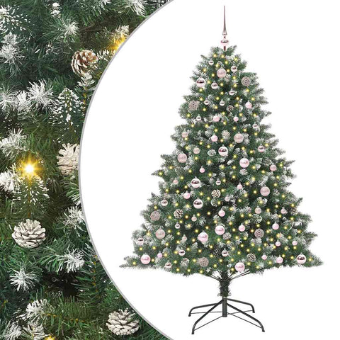 Albero di Natale artificiale con 300 LED Verde 180 cm