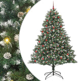 Albero di Natale artificiale con 300 LED Verde 210 cm