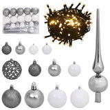 Albero di Natale Artificiale Sottile Verde e Bianco 120 cm