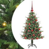 Albero di Natale artificiale preilluminato con set di palline