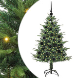 Albero di Natale artificiale preilluminato con set di palline