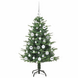 Albero di Natale artificiale preilluminato con set di palline