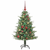 Albero di Natale artificiale preilluminato con set di palline