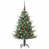 Albero di Natale artificiale preilluminato con set di palline