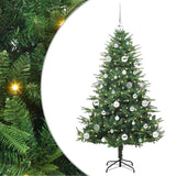 Albero di Natale artificiale preilluminato con set di palline