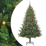 Albero di Natale artificiale preilluminato con set di palline