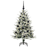 Albero di Natale artificiale preilluminato con set di palline