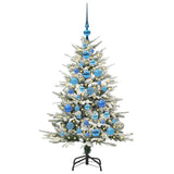 Albero di Natale artificiale preilluminato con set di palline