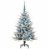 Albero di Natale artificiale preilluminato con set di palline