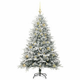 Albero di Natale artificiale preilluminato con set di palline