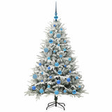 Albero di Natale artificiale preilluminato con set di palline