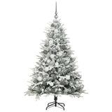 Albero di Natale Artificiale Pre-illuminato con Set di Palline