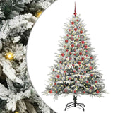 Albero di Natale artificiale preilluminato con set di palline