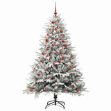 Albero di Natale artificiale preilluminato con set di palline