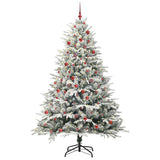 Albero di Natale artificiale preilluminato con set di palline