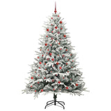 Albero di Natale artificiale preilluminato con set di palline