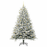 Albero di Natale artificiale preilluminato con set di palline
