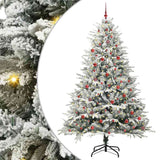 Albero di Natale artificiale preilluminato con set di palline