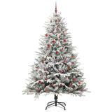 Albero di Natale artificiale preilluminato con set di palline