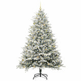 Albero di Natale artificiale preilluminato con set di palline