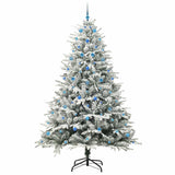 Albero di Natale artificiale preilluminato con set di palline