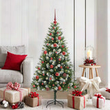 Albero di Natale artificiale a cerniera con neve fioccata