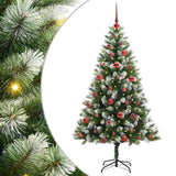 Albero di Natale artificiale a cerniera con neve fioccata
