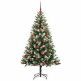 Albero di Natale artificiale a cerniera con neve fioccata