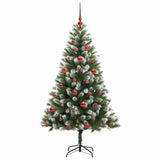 Albero di Natale artificiale a cerniera con neve fioccata