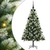 Albero di Natale artificiale a cerniera con neve fioccata