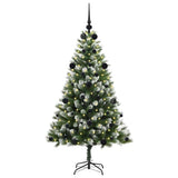 Albero di Natale artificiale a cerniera con neve fioccata
