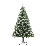 Albero di Natale artificiale a cerniera con neve fioccata