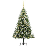 Albero di Natale artificiale a cerniera con neve fioccata