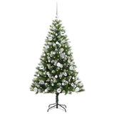 Albero di Natale artificiale a cerniera con neve fioccata