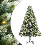Albero di Natale artificiale a cerniera con neve fioccata