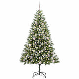 Albero di Natale artificiale a cerniera con neve fioccata