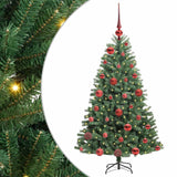 Albero di Natale Artificiale con Rami Pieghevoli Verde 120 cm